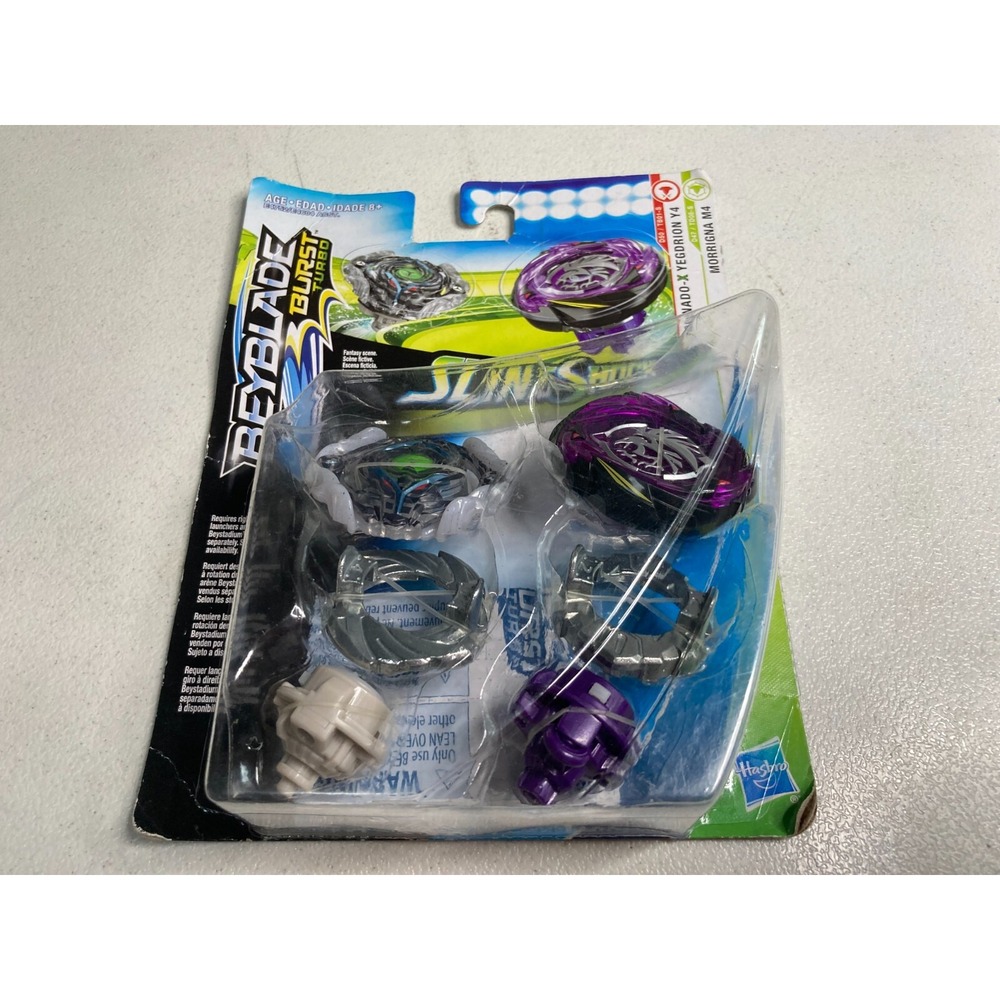 Beyblade Dual Pack Burst Turbo SlingShock Tornado X Morrigna M4 Yegdrion Y4 Top
